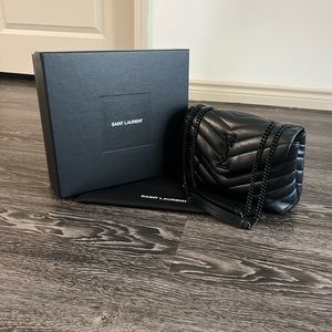Saint Laurent LouLou Small Chain Bag In Matelassé “Y” Leather